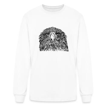 Eagle Portrait For Bird Watchers - Men's Long Sleeve T-Shirt - white - Front