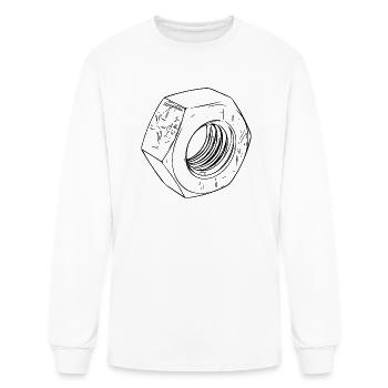Nut With Scratched Surface - Men's Long Sleeve T-Shirt - white - Front