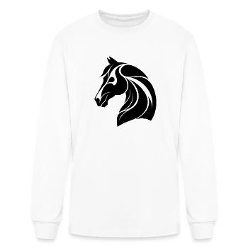 Elegant Horse Head - Men's Long Sleeve T-Shirt - white - Front