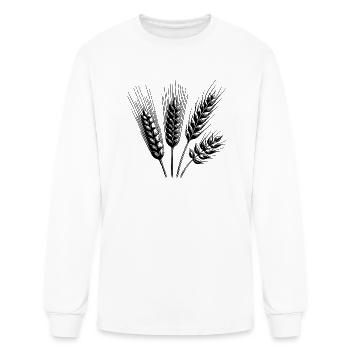 Cereals Wheat And Oat Ears - Men's Long Sleeve T-Shirt - white - Front