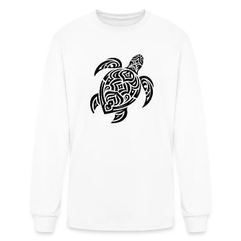 Elegant Tribal Tattoo Turtle - Men's Long Sleeve T-Shirt - white - Front