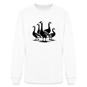 A Flock Of Pretty Wild Geese - Men's Long Sleeve T-Shirt - white - Front