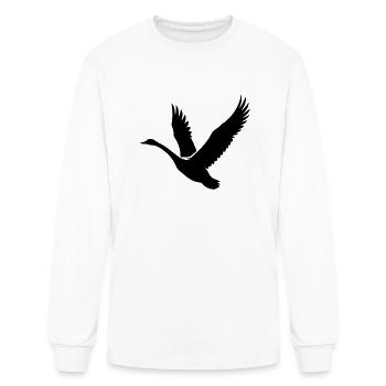 Cygne Oiseaux sauvages Style de tatouage - T-shirt à manches longues Homme - blanc - Devant