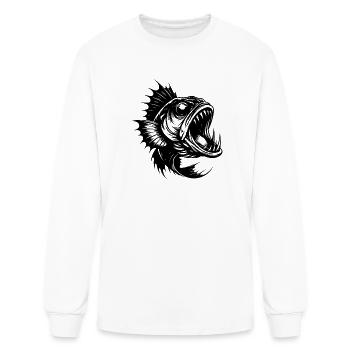 Fearsome Sea Hunter With A Huge Mouth - Men's Long Sleeve T-Shirt - white - Front