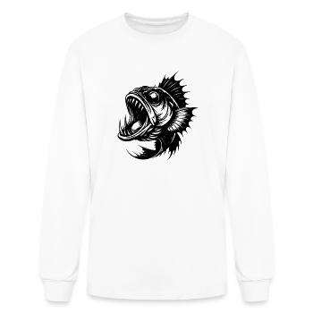 Nightmarish Sea Creature With Terrible Teeth - Men's Long Sleeve T-Shirt - white - Front
