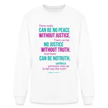 Louis Farrakhan Muhammad best quote - Men's Long Sleeve T-Shirt - white - Front