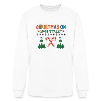 Christmas On Main Street T-Shirt - Men's Long Sleeve T-Shirt - white - Front