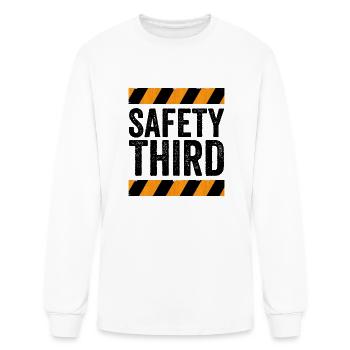 safety third - Men's Long Sleeve T-Shirt - white - Front