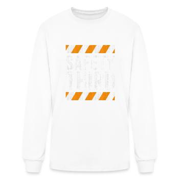 safety third - Men's Long Sleeve T-Shirt - white - Front