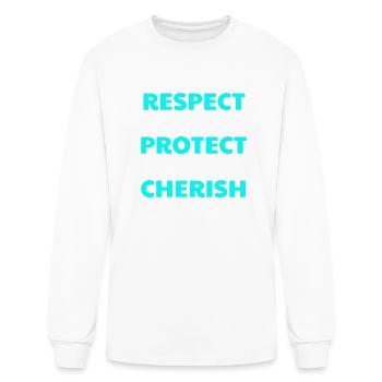 Respect Your Bases Protect Your Flyer Cherish Your - Men's Long Sleeve T-Shirt - white - Front