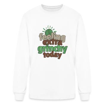 Feeling extra grinchy today - Men's Long Sleeve T-Shirt - white - Front
