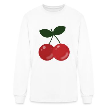 Cherries - Men's Long Sleeve T-Shirt - white - Front