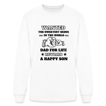 Dad For Life Reward By Son - Men's Long Sleeve T-Shirt - white - Front