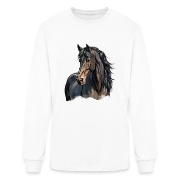 Horse head design - Men's Long Sleeve T-Shirt - white - Front