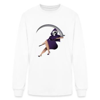 Halloween Costume Pinup Grim Reaper - Men's Long Sleeve T-Shirt - white - Front