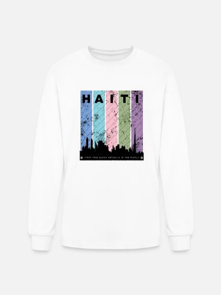 Republic of Haiti - Men's Long Sleeve T-Shirt - white