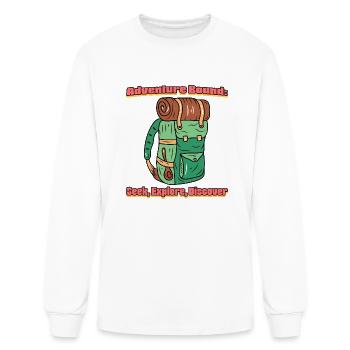 Adventure Bound Seek, Explore, Discover - Men's Long Sleeve T-Shirt - white - Front