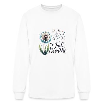 Just Breathe - Men's Long Sleeve T-Shirt - white - Front