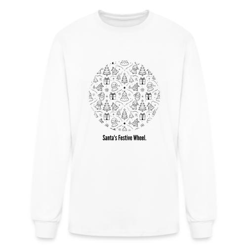 Santa's Festive Wheel T-Shirt - Men's Long Sleeve T-Shirt