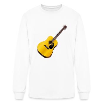 acoustic guitar - Men's Long Sleeve T-Shirt - white - Front