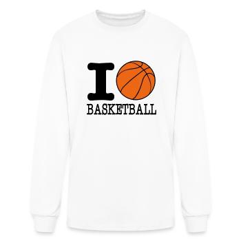 i love basketball - basketball shirt - b ball - Men's Long Sleeve T-Shirt - white - Front