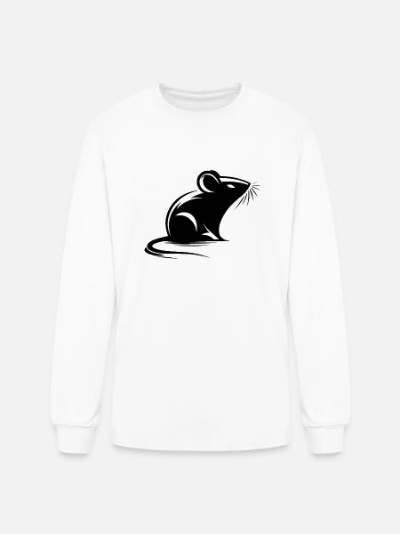 Mouse Drawing Tattoo Style - Men's Long Sleeve T-Shirt - white