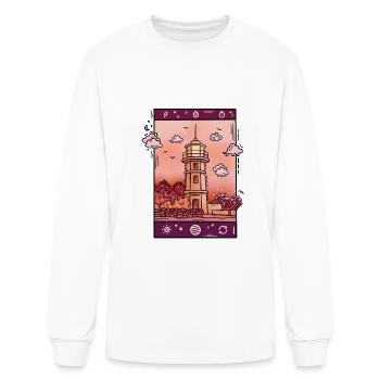 Lighthouse Phone Camera - Men's Long Sleeve T-Shirt - white - Front