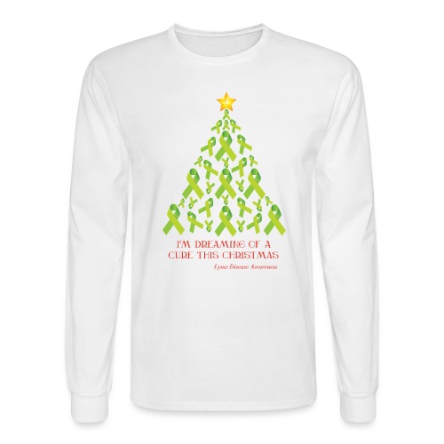 Lyme Free Christmas - White Edition - Men's Long Sleeve T-Shirt