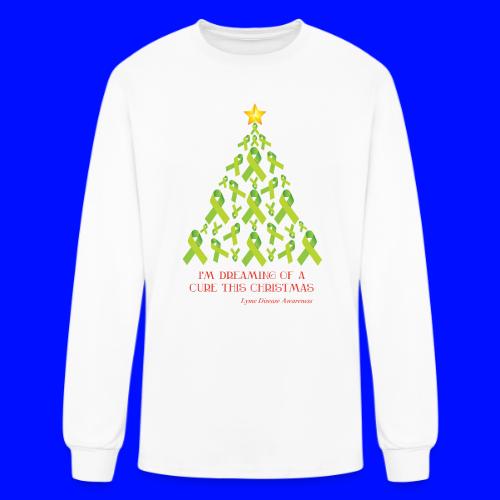 Lyme Free Christmas - White Edition - Men's Long Sleeve T-Shirt