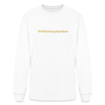 born on 14th September Birthday birth date - Men's Long Sleeve T-Shirt - white - Front