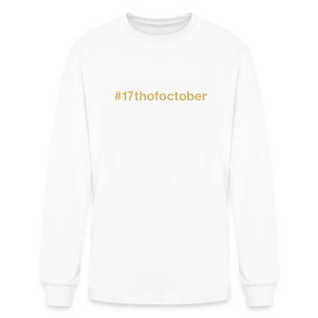 born on 17th October Birthday birth date - Men's Long Sleeve T-Shirt - white - Front