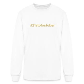 born on 21st October Birthday birth date - Men's Long Sleeve T-Shirt - white - Front
