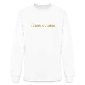 born on 31st October Birthday birth date - Men's Long Sleeve T-Shirt - white - Front