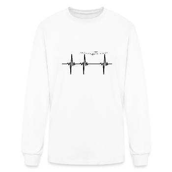 Heartbeat For Glider Pilots And Gliders - Men's Long Sleeve T-Shirt - white - Front