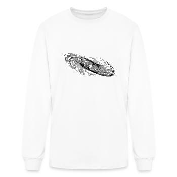 Geometric Circle Lines Ellipses - Men's Long Sleeve T-Shirt - white - Front