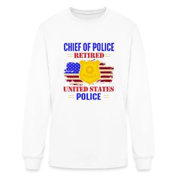 Chief Of Police Retired United States Police - Men's Long Sleeve T-Shirt - white - Front