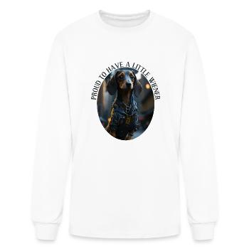 proud to have a little wiener - Men's Long Sleeve T-Shirt - white - Front