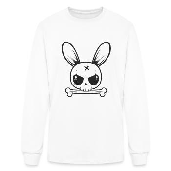 Bunny Skull Easter Pagan Witchcraft Spring Moon - Men's Long Sleeve T-Shirt - white - Front