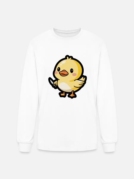 Ducky Defender - Men's Long Sleeve T-Shirt - white