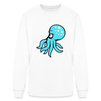 Octopus giant squid cephalopod evil dangerous sea - Men's Long Sleeve T-Shirt - white - Front