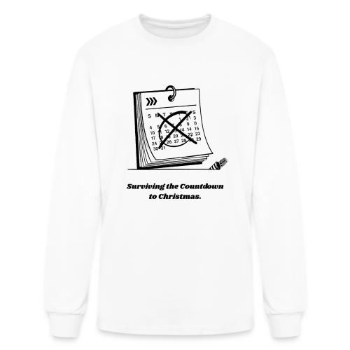 Countdown to Christmas T-Shirt - Men's Long Sleeve T-Shirt