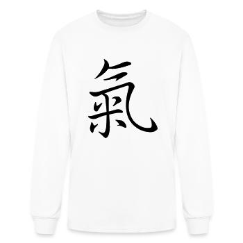 "Life Energy" in japanese, chinese Characters - Men's Long Sleeve T-Shirt - white - Front