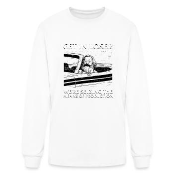 Get In Loser Karl Marx - Communism Meme Funny - Men's Long Sleeve T-Shirt - white - Front