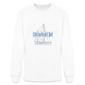 Chesapeake Bay Sailing Souvenir - Men's Long Sleeve T-Shirt - white - Front