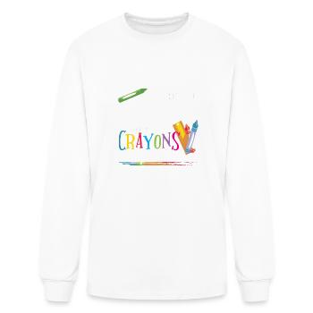 I Have Neither The Time Nor The Crayons To Explain - Men's Long Sleeve T-Shirt - white - Front