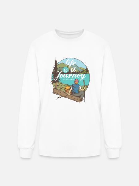Life Is A Journey - Men's Long Sleeve T-Shirt - white