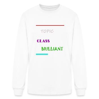 Topic Class Brilliant - Men's Long Sleeve T-Shirt - white - Front