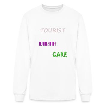 Tourist Birth Care - Men's Long Sleeve T-Shirt - white - Front