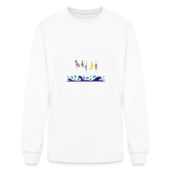 Lured To Lake Erie Fishing Fisherman Fish - Men's Long Sleeve T-Shirt - white - Front