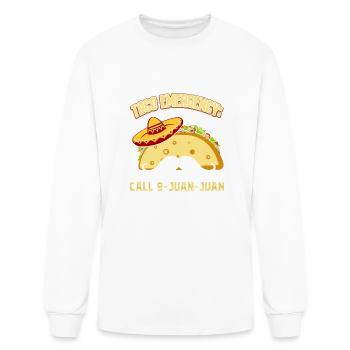 Taco Emergency Call 9 Juan Juan Mexican Food Lover - Men's Long Sleeve T-Shirt - white - Front